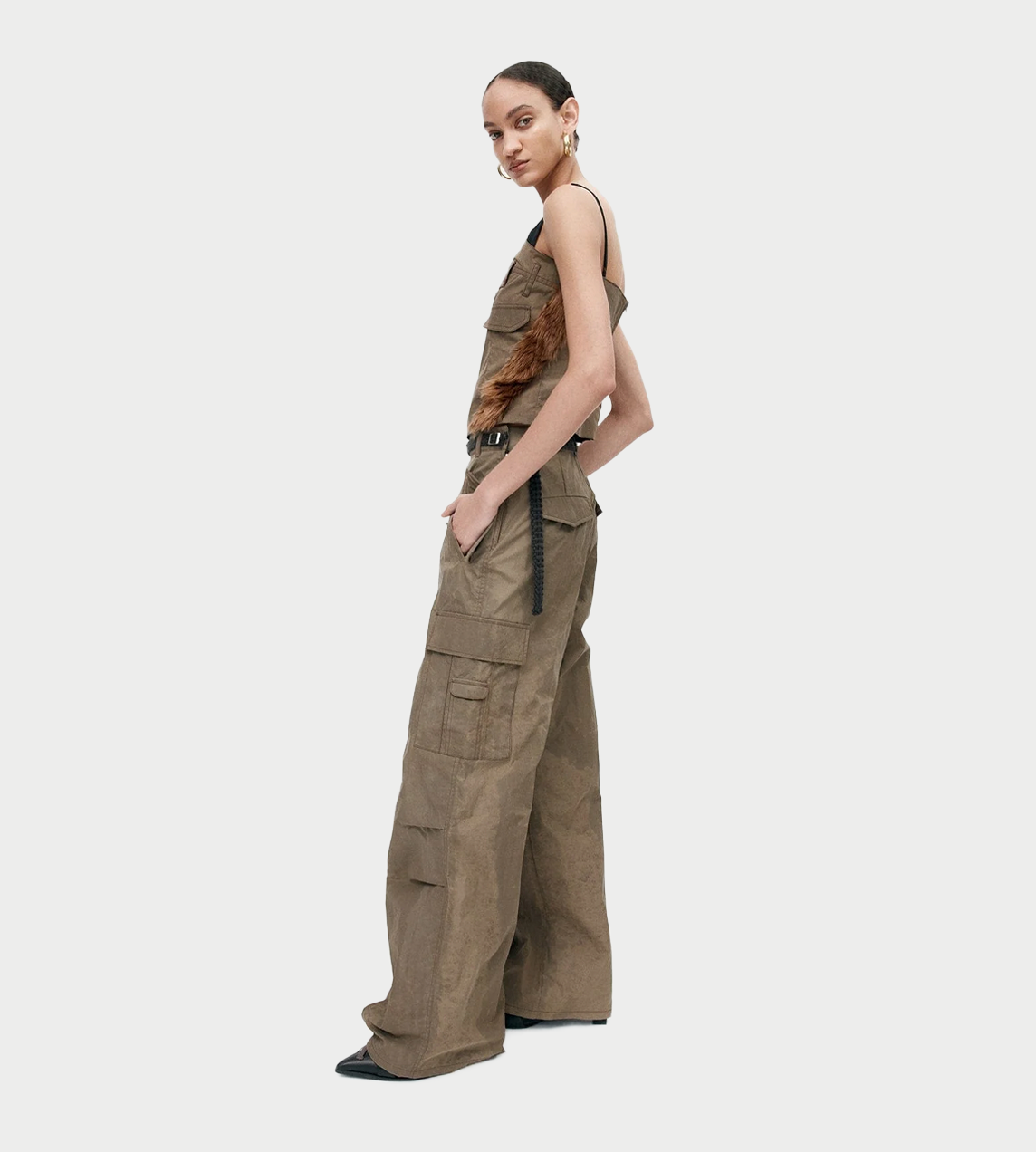 ANDERSSON BELL - Cargo Wrap Pants Taupe