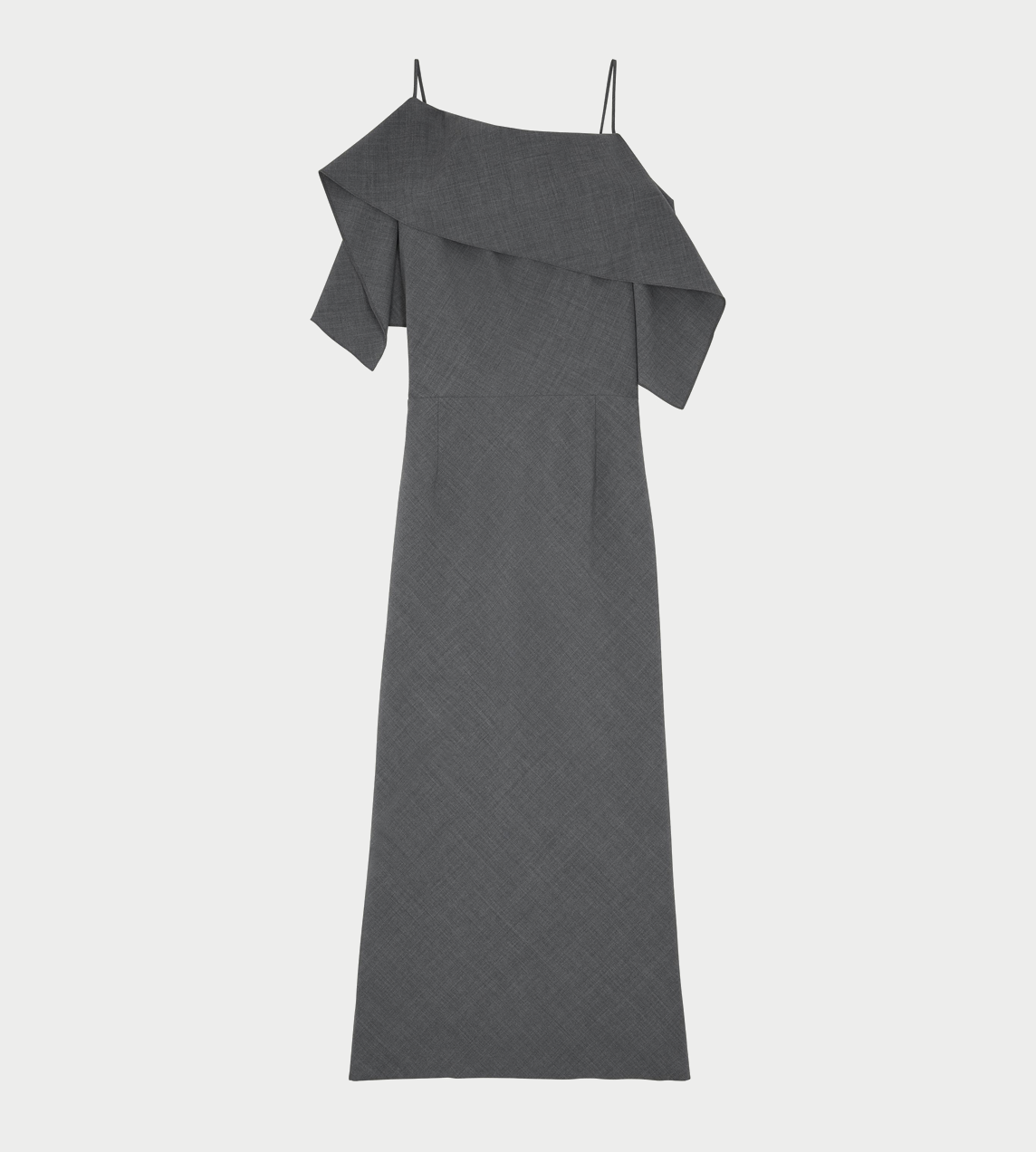 MM6 MAISON MARGIELA - Folded Wool Dress Dk Grey