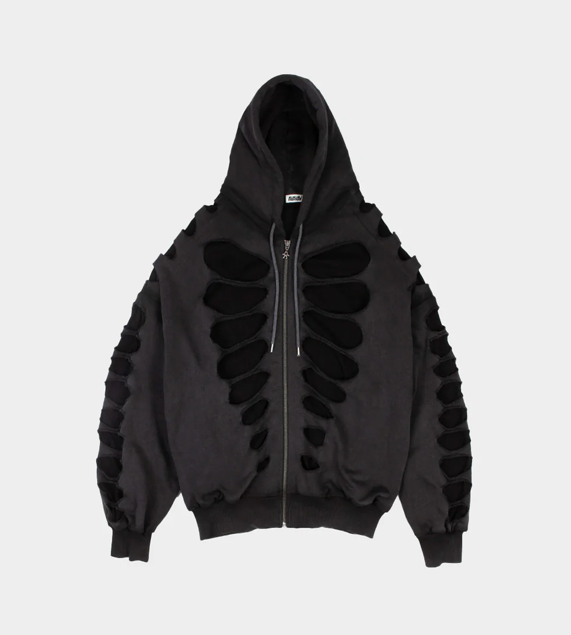 AVAVAV - Tim Shoulderless Hoodie Cut-out Blk