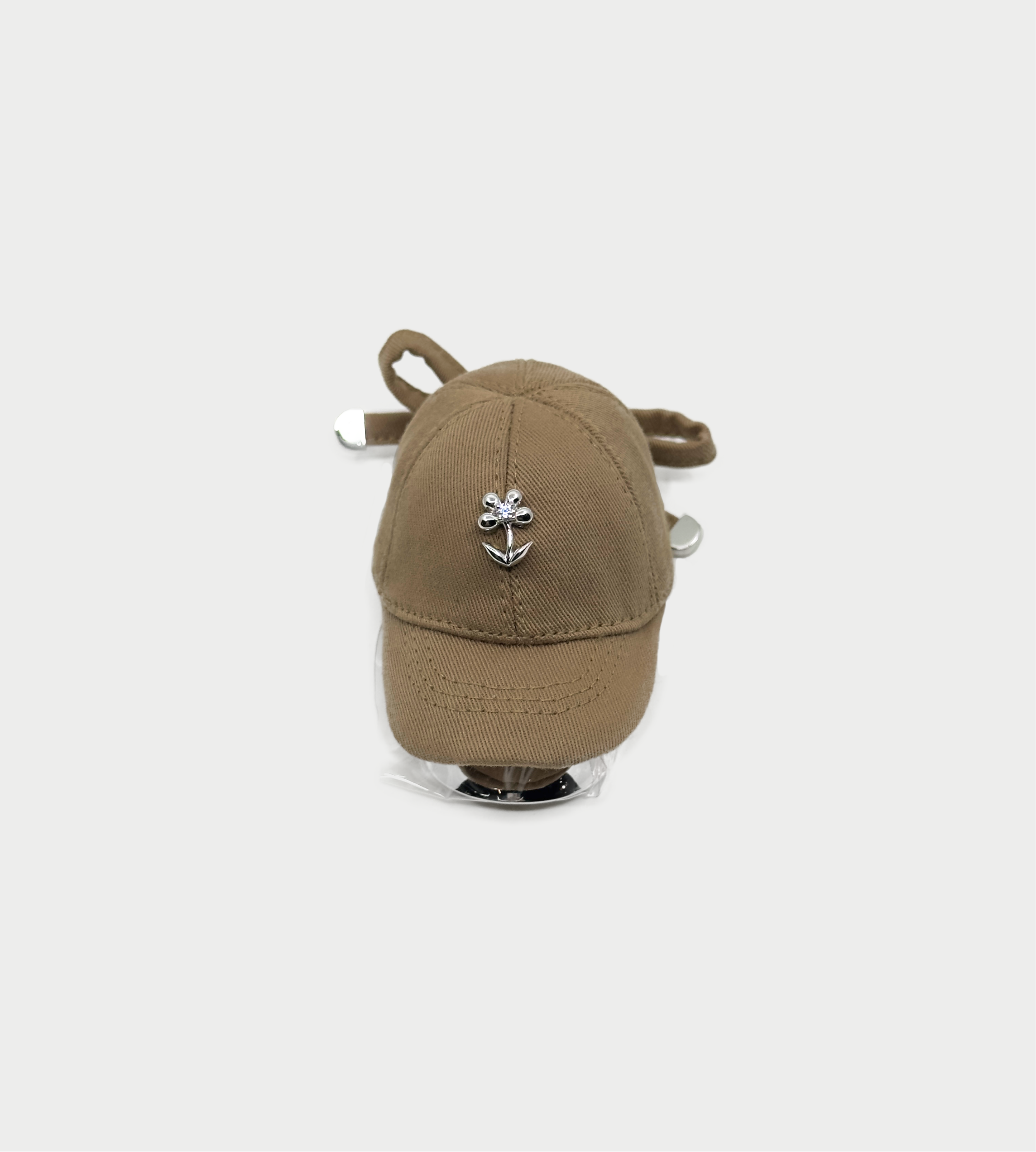 YVMIN - Fabric Hat Hair Clip Brown