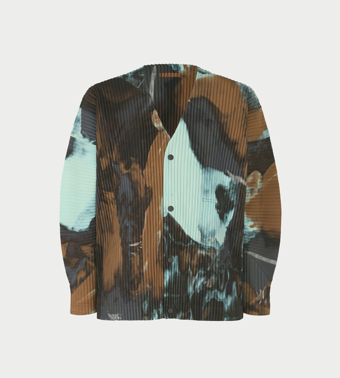 HOMME PLISSE ISSEY MIYAKE - Agate Pleated Cardigan Brown