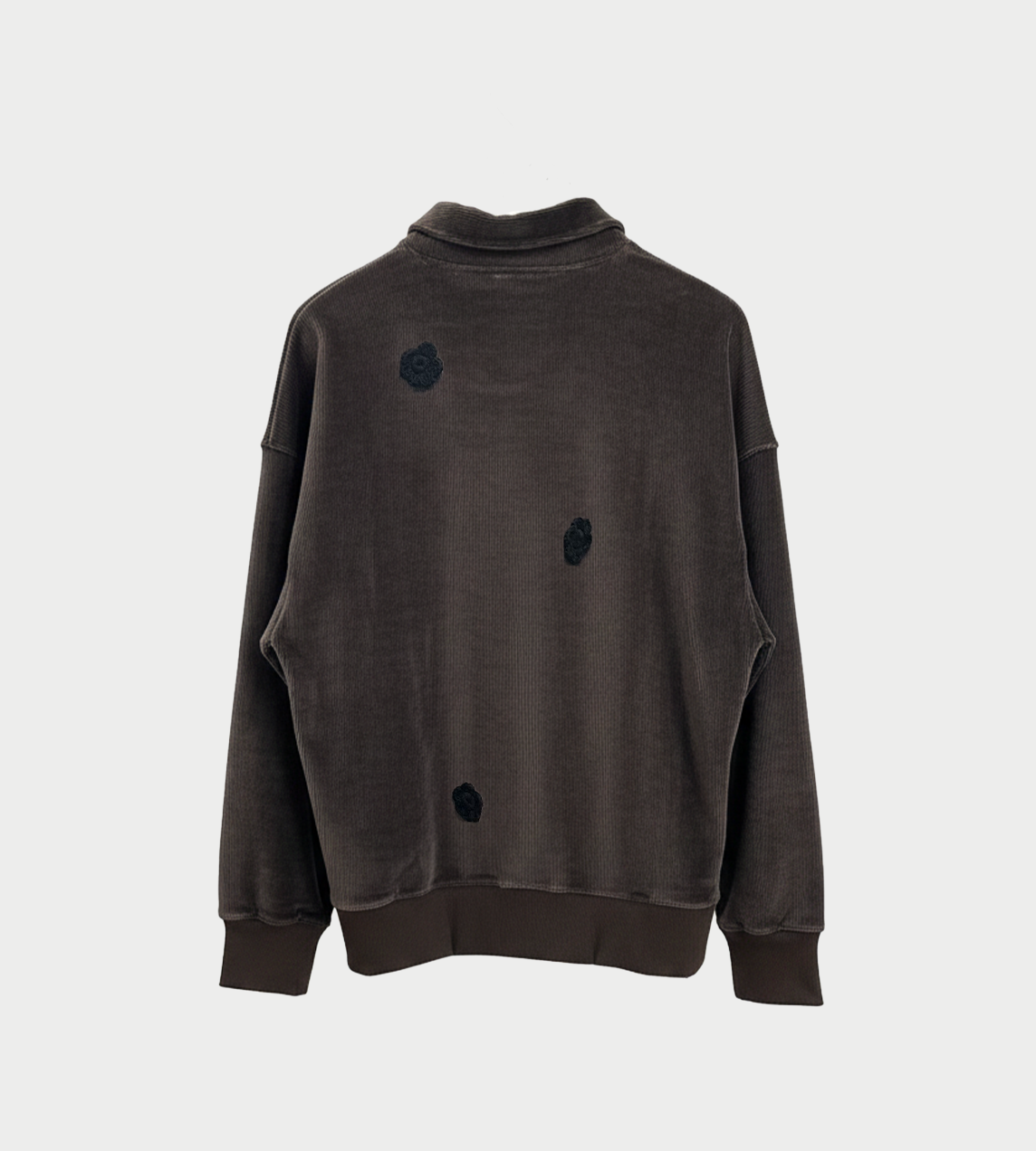 SONG FOR THE MUTE - Daisy Quarter-zip Jumper Charcoal