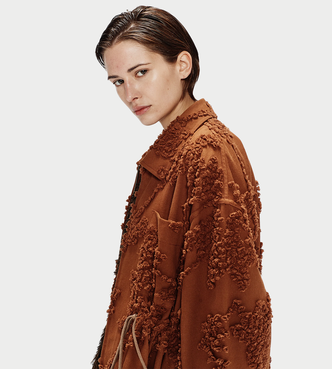SONG FOR THE MUTE - Gathered Jacket Brown