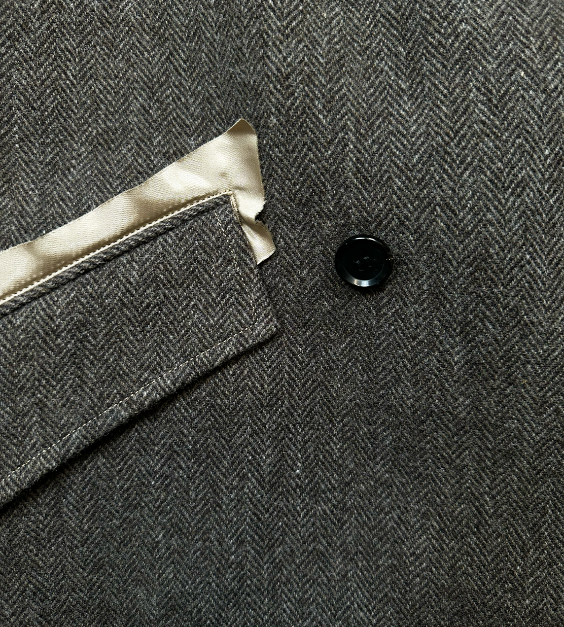 SULVAM - Muherringbone Lined Jacket Brown