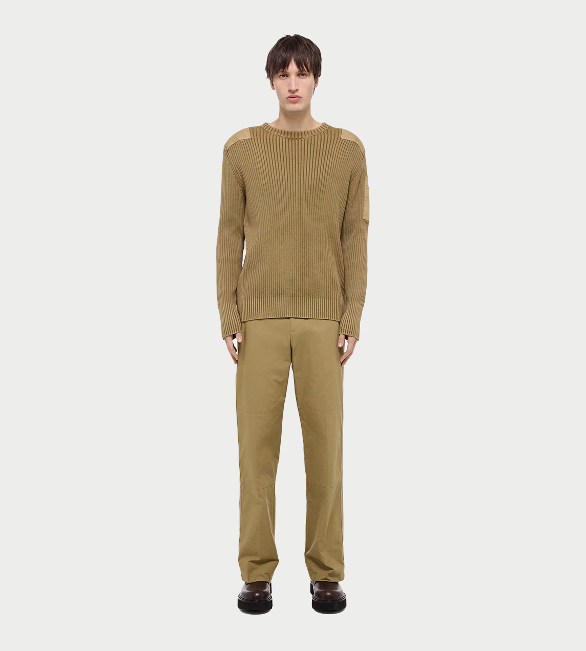 HELMUT LANG - Military Sweater Khaki