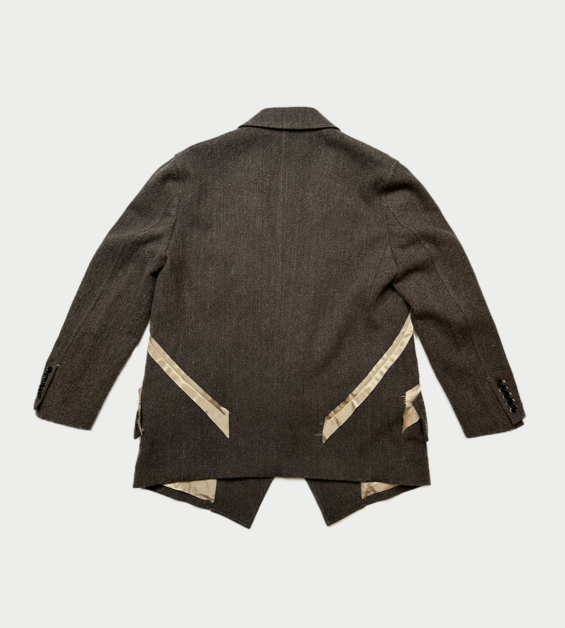 SULVAM - Muherringbone Lined Jacket Brown