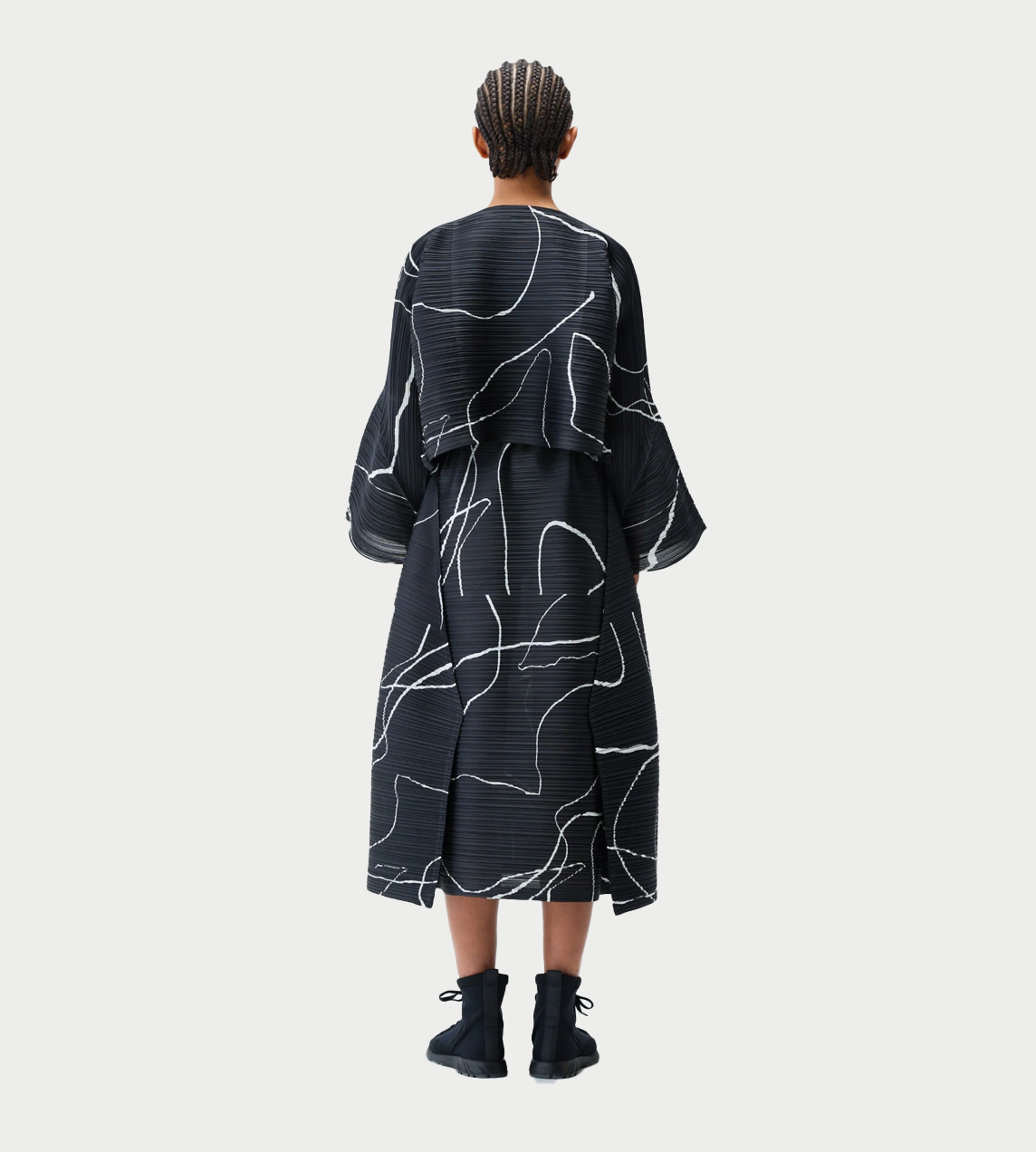 PLEATS PLEASE ISSEY MIYAKE - Pause Button-up Cardigan Blk