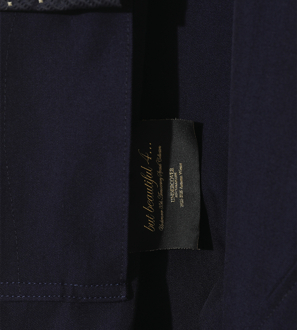 Cropped Wool Cargo Pants Navy