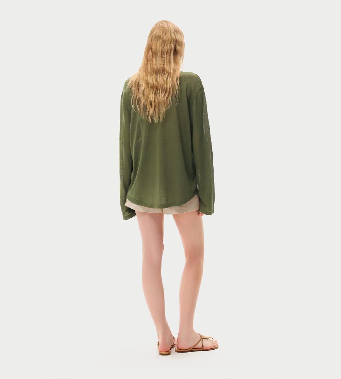 INTO THE EAST - Knitted Long Sleeves Top Green