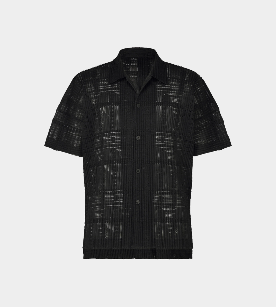 HOMME PLISSE ISSEY MIYAKE - MC Mesh Polo Blk