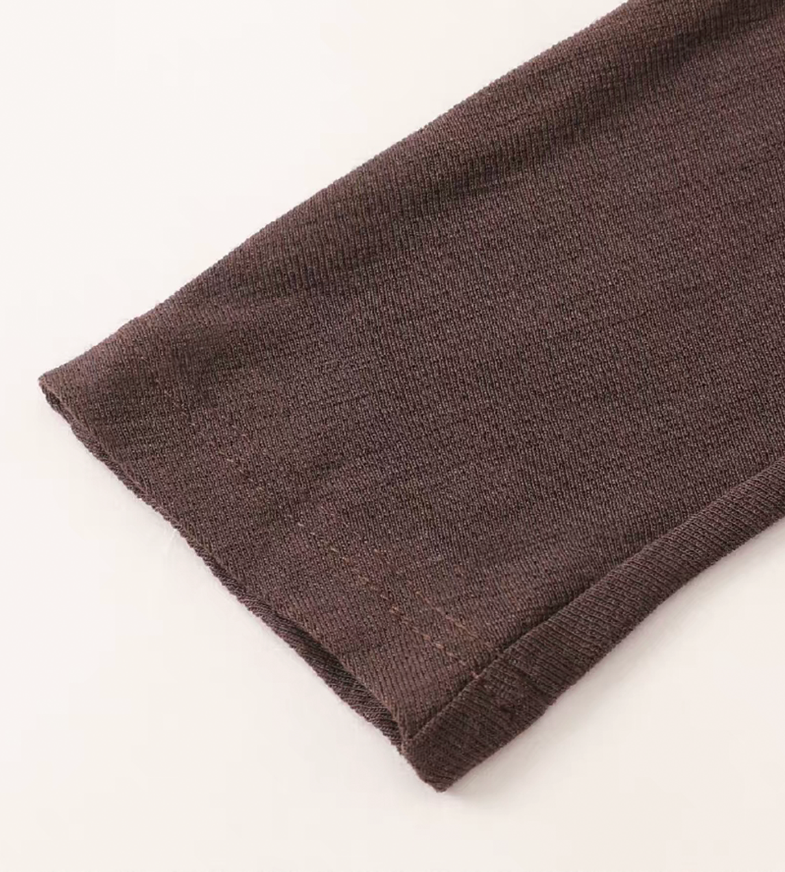 Turtleneck Knitted Top Brown