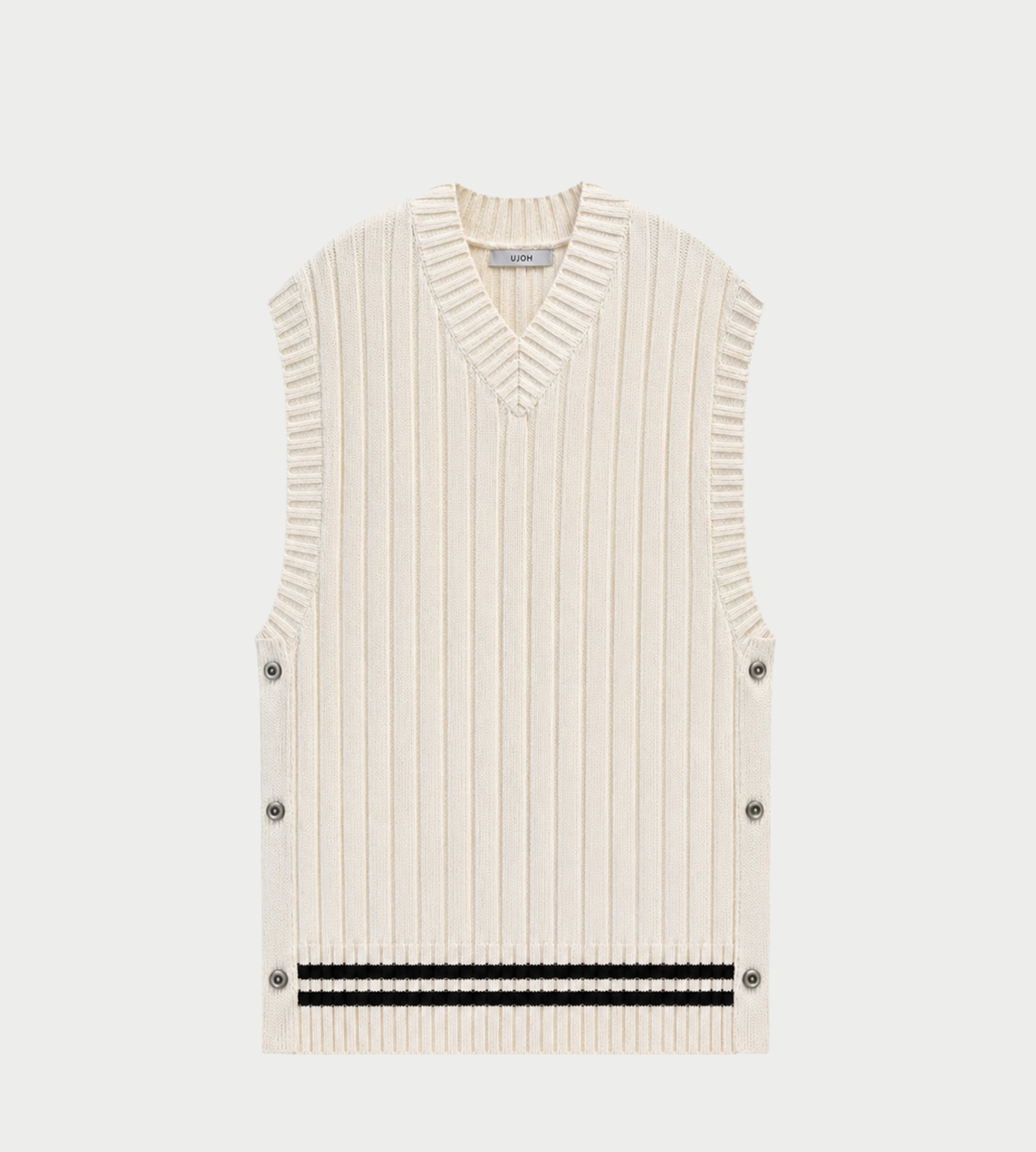 UJOH - Lines Big Vest Ecru