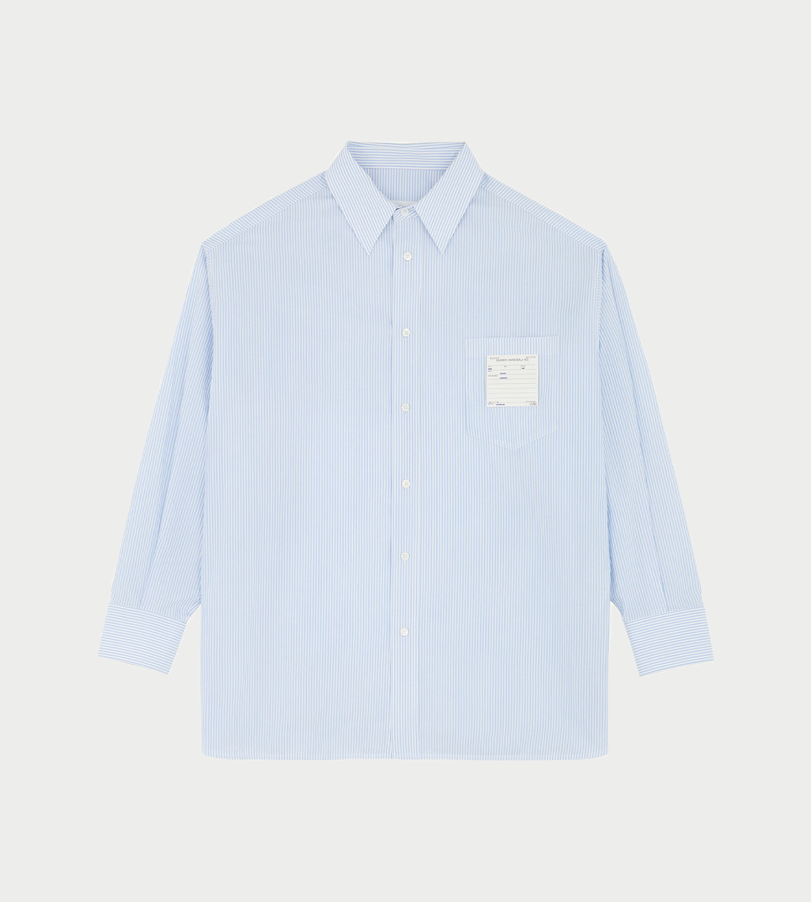 MM6 MAISON MARGIELA - Striped Poplin Shirt Blue