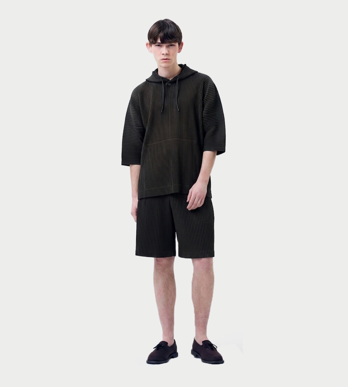 Short-sleeve Hooded Top Blk