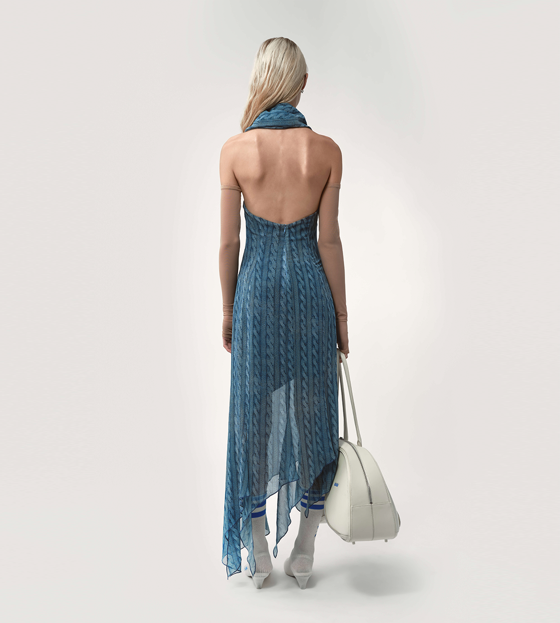 Disa Draped Dress Blue