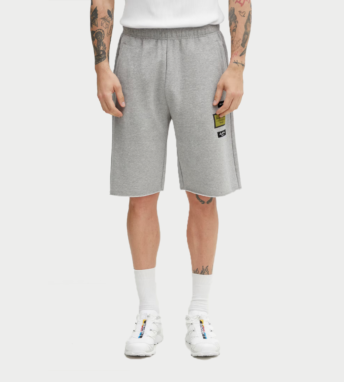 MM6 MAISON MARGIELA - Patch Drawstring Shorts Grey