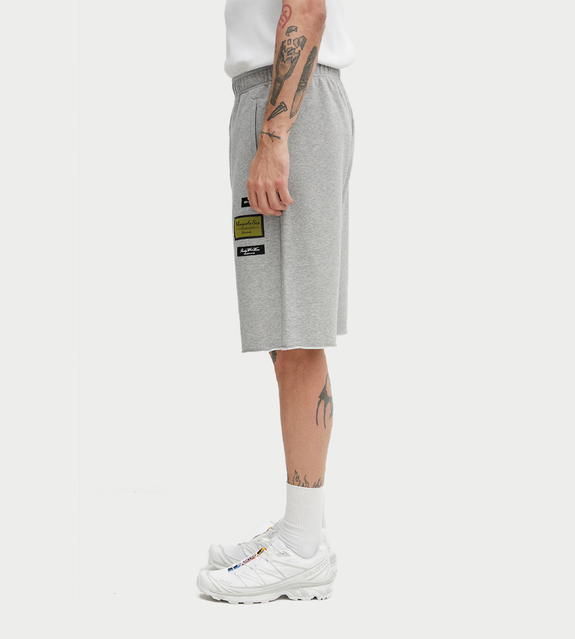 MM6 MAISON MARGIELA - Patch Drawstring Shorts Grey