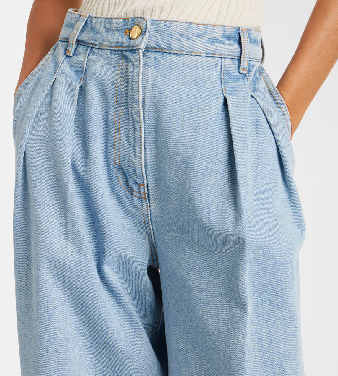 NINA RICCI - Wide Leg Jeans Blue