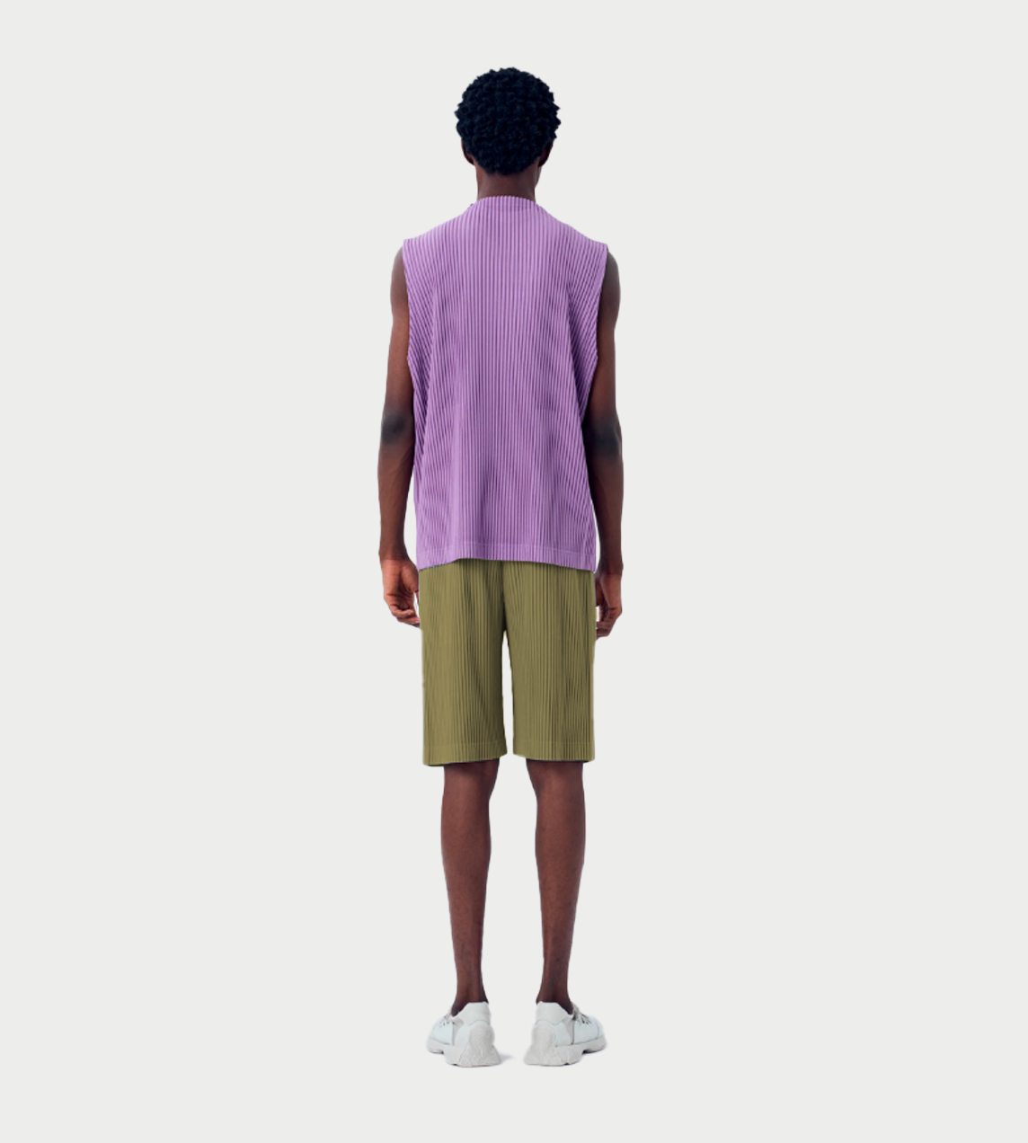 HOMME PLISSE - MC Long Shorts Army Green