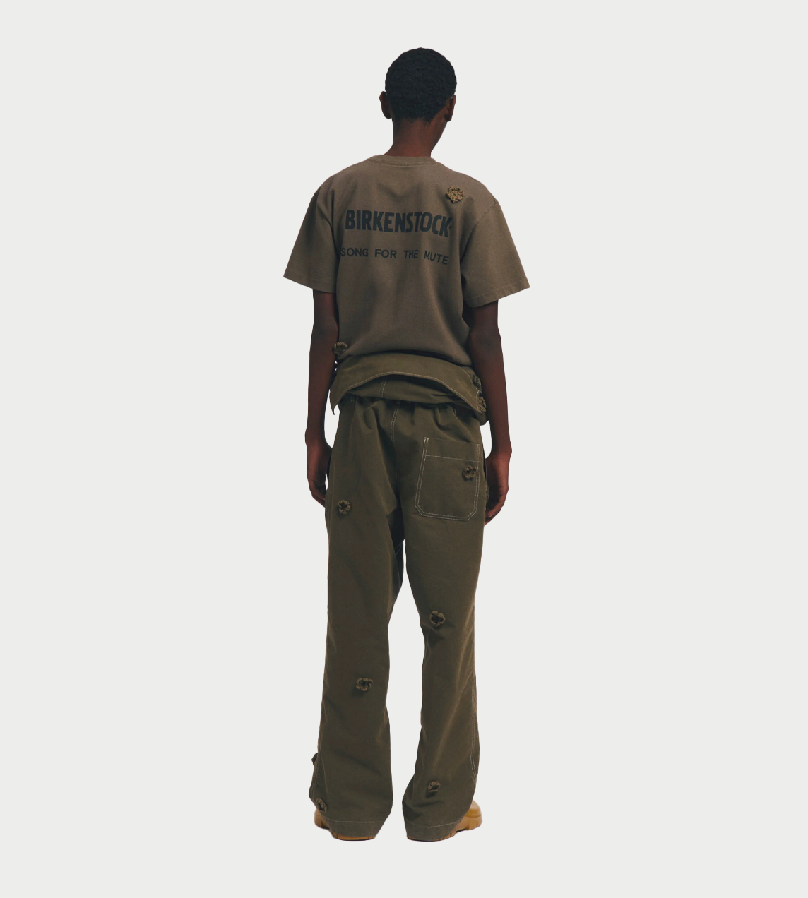 SONG FOR THE MUTE X BIRKENSTOCK - The Gardener Crochet Flower Tee Green