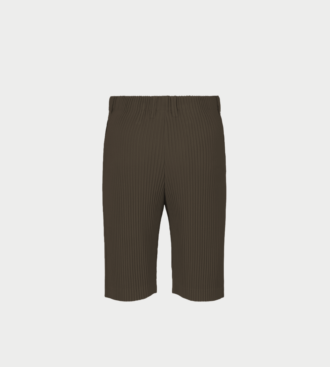 HOMME PLISSE ISSEY MIYAKE - Tailored Pleated Shorts Mud Brown