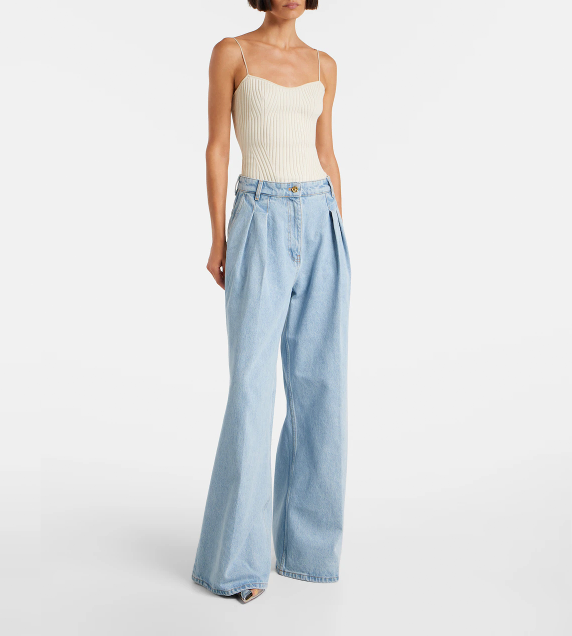 NINA RICCI - Wide Leg Jeans Blue