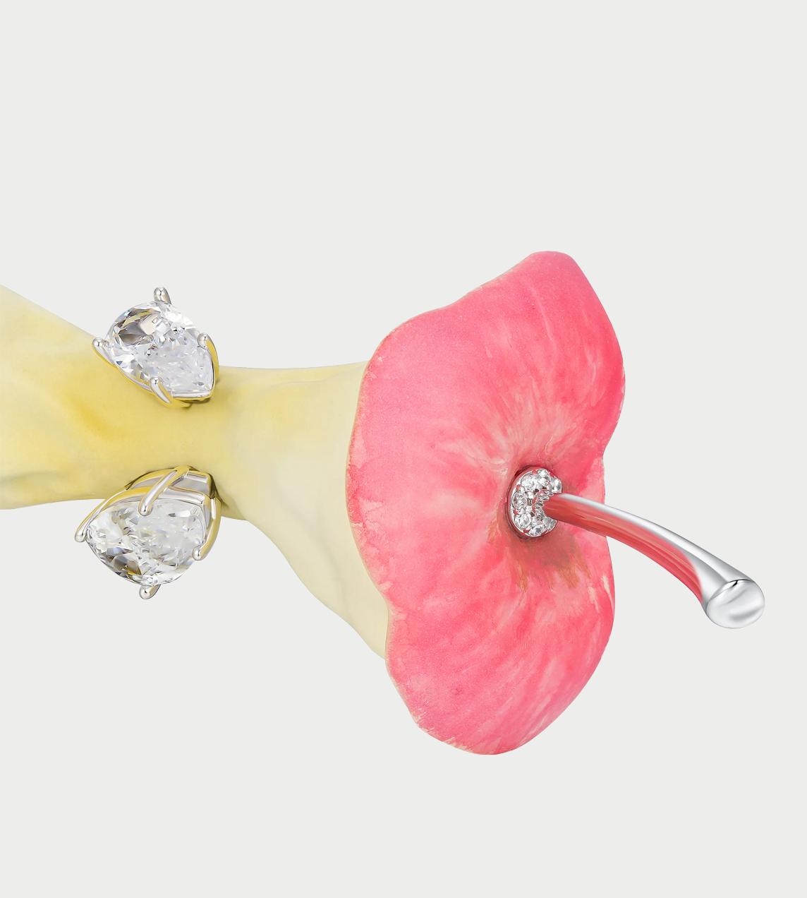 Apple Core Hair Clip Pink