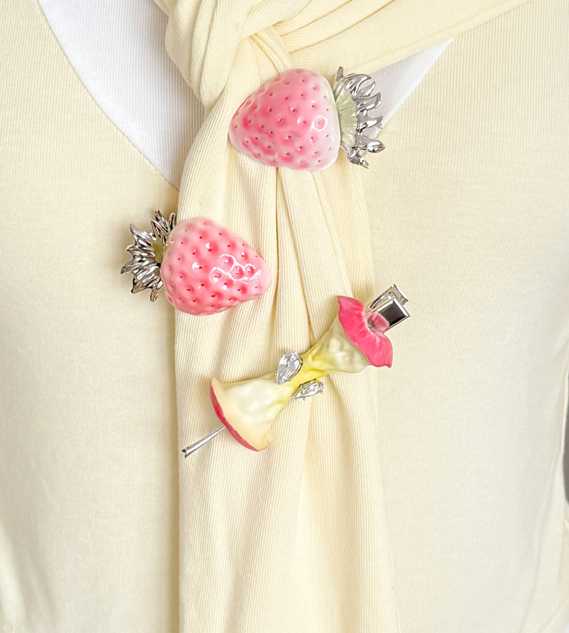 Strawberry Hair Clip Pink