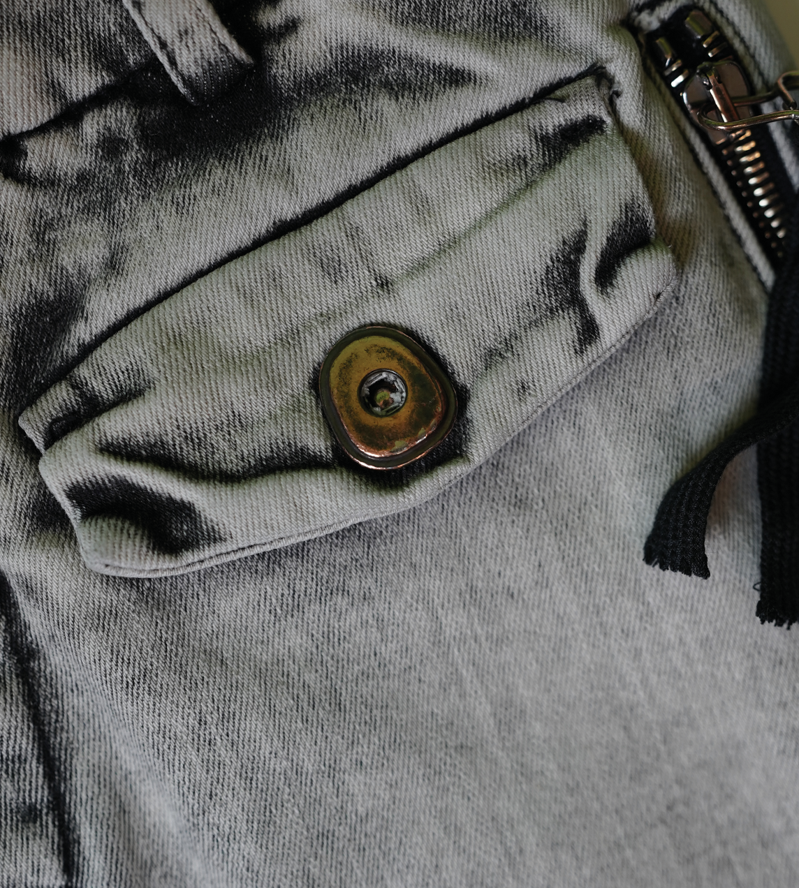 Masnada - Relax-fit Bleached Denim Pants