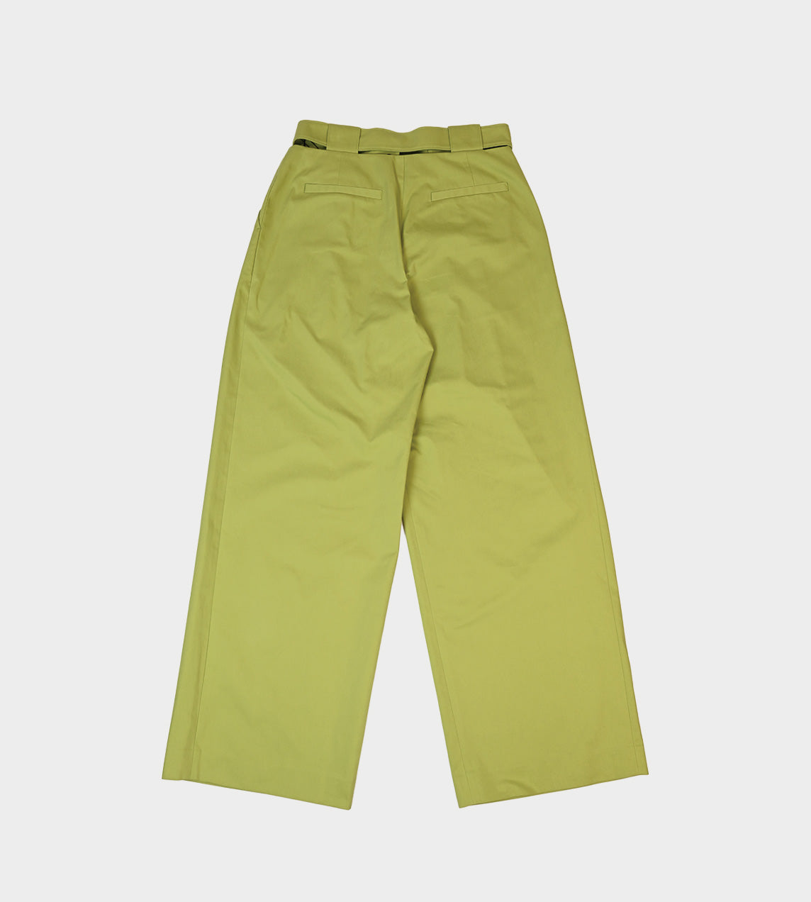 Cut-out Waistband Pants Green