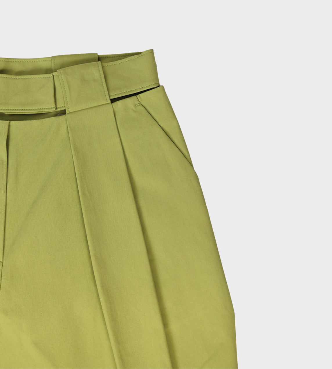 Cut-out Waistband Pants Green
