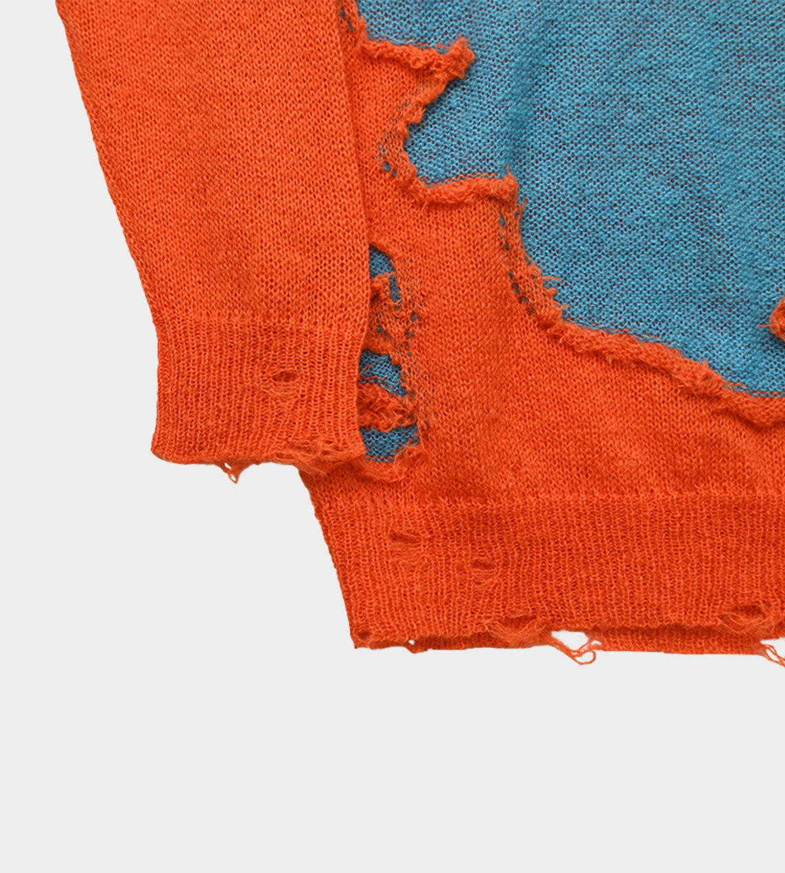 MM6 Maison Margiela - Distressed Sweater Orange