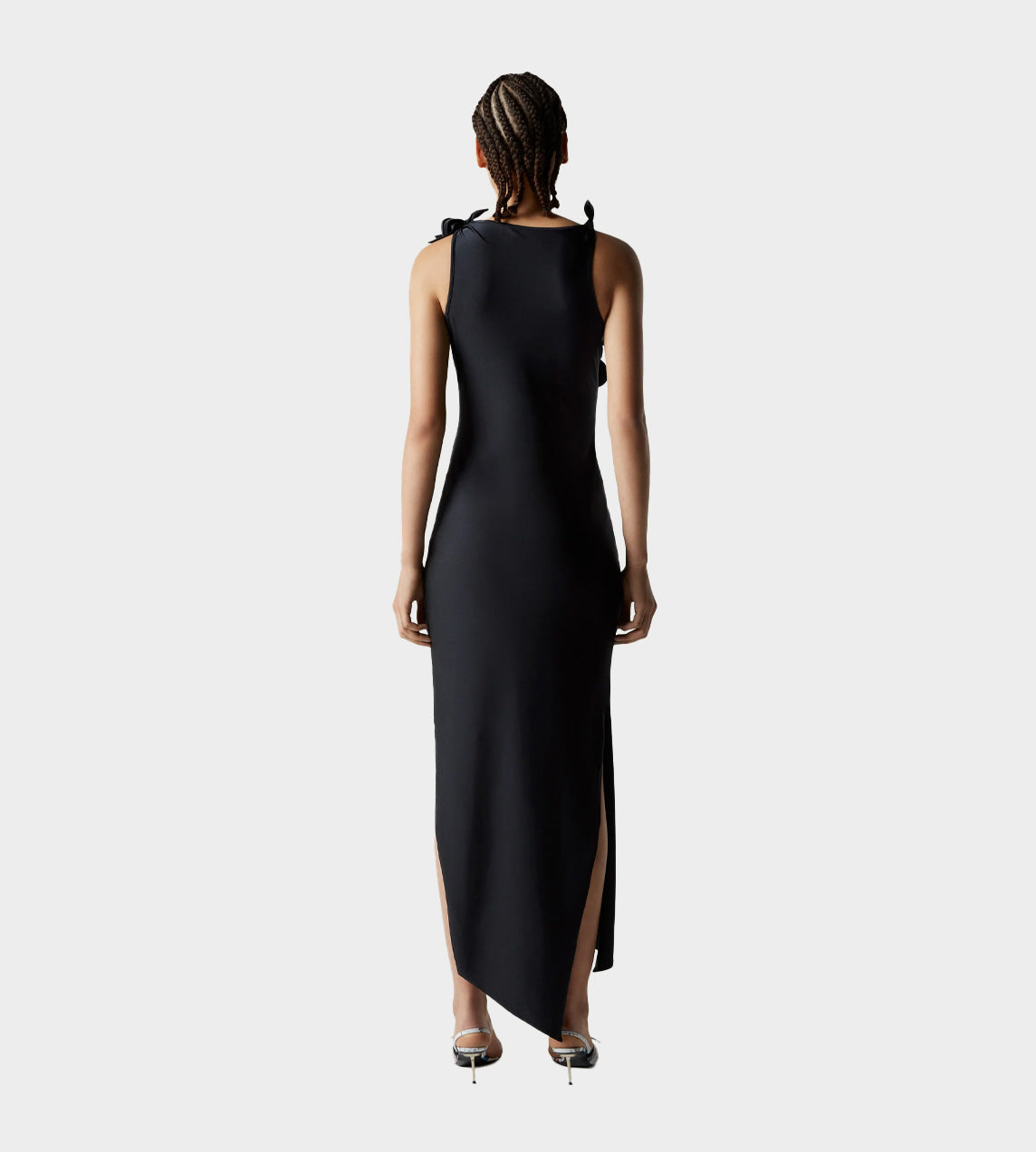 Coperni - Asymmetric Flower Gown Black