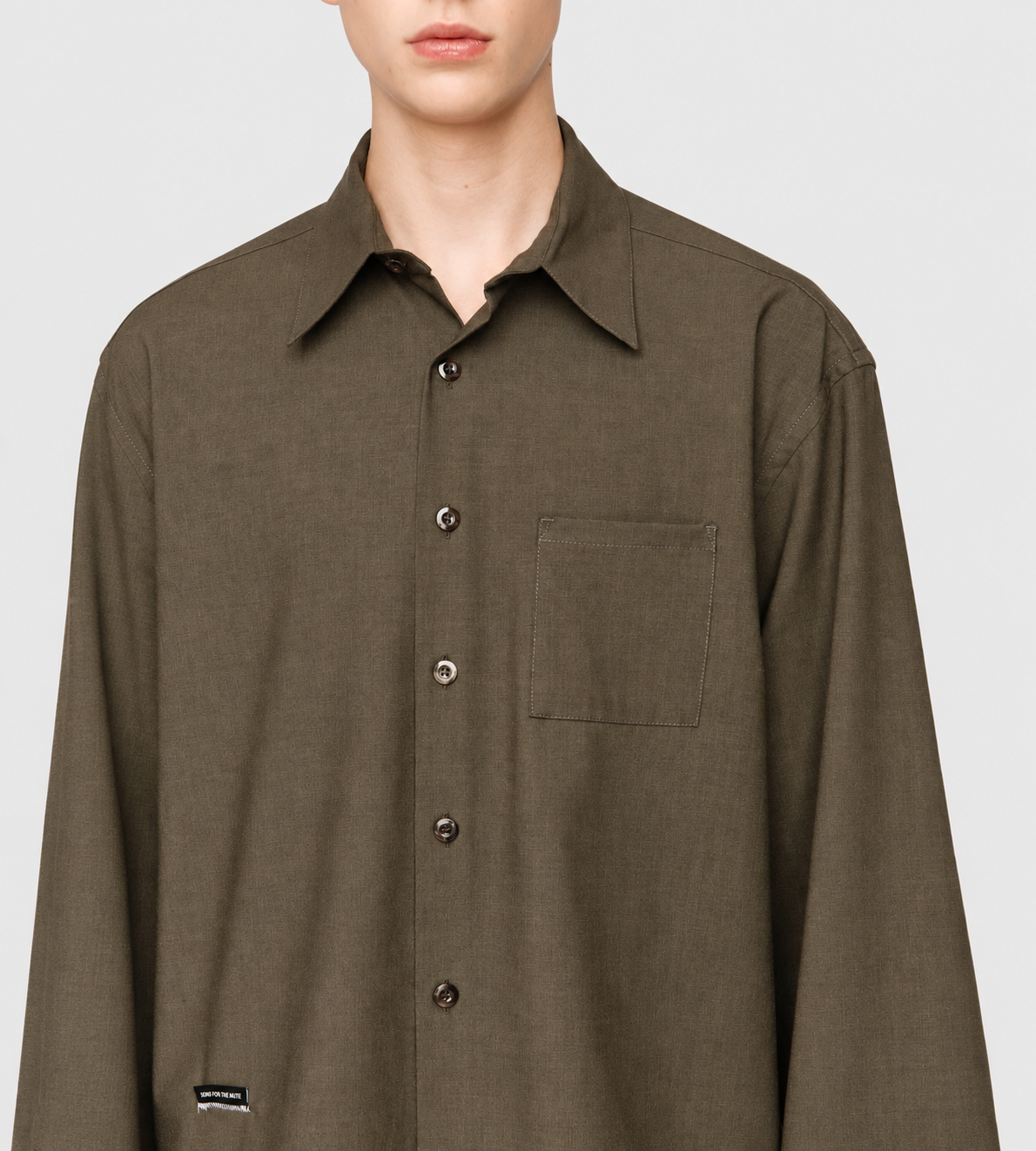 SONG FOR THE MUTE - L/S Cropped School Shirt Green