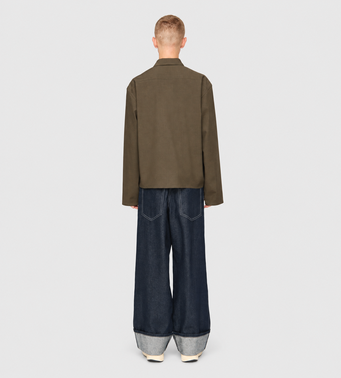 SONG FOR THE MUTE - L/S Cropped School Shirt Green