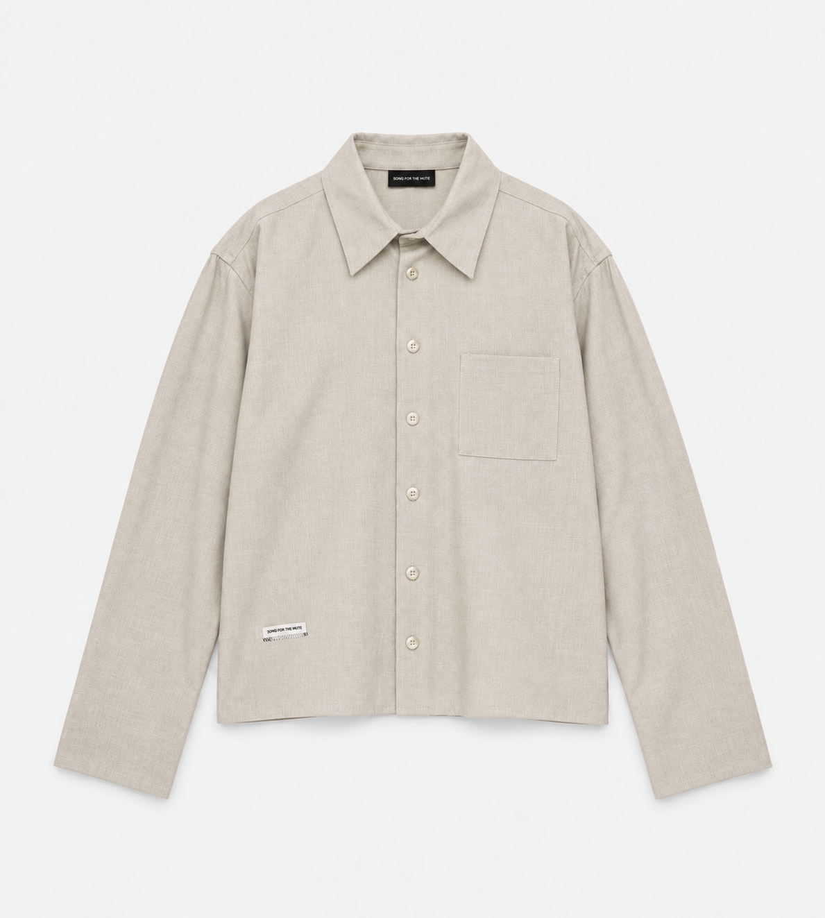 SONG FOR THE MUTE - L/S Cropped School Shirt Chalk