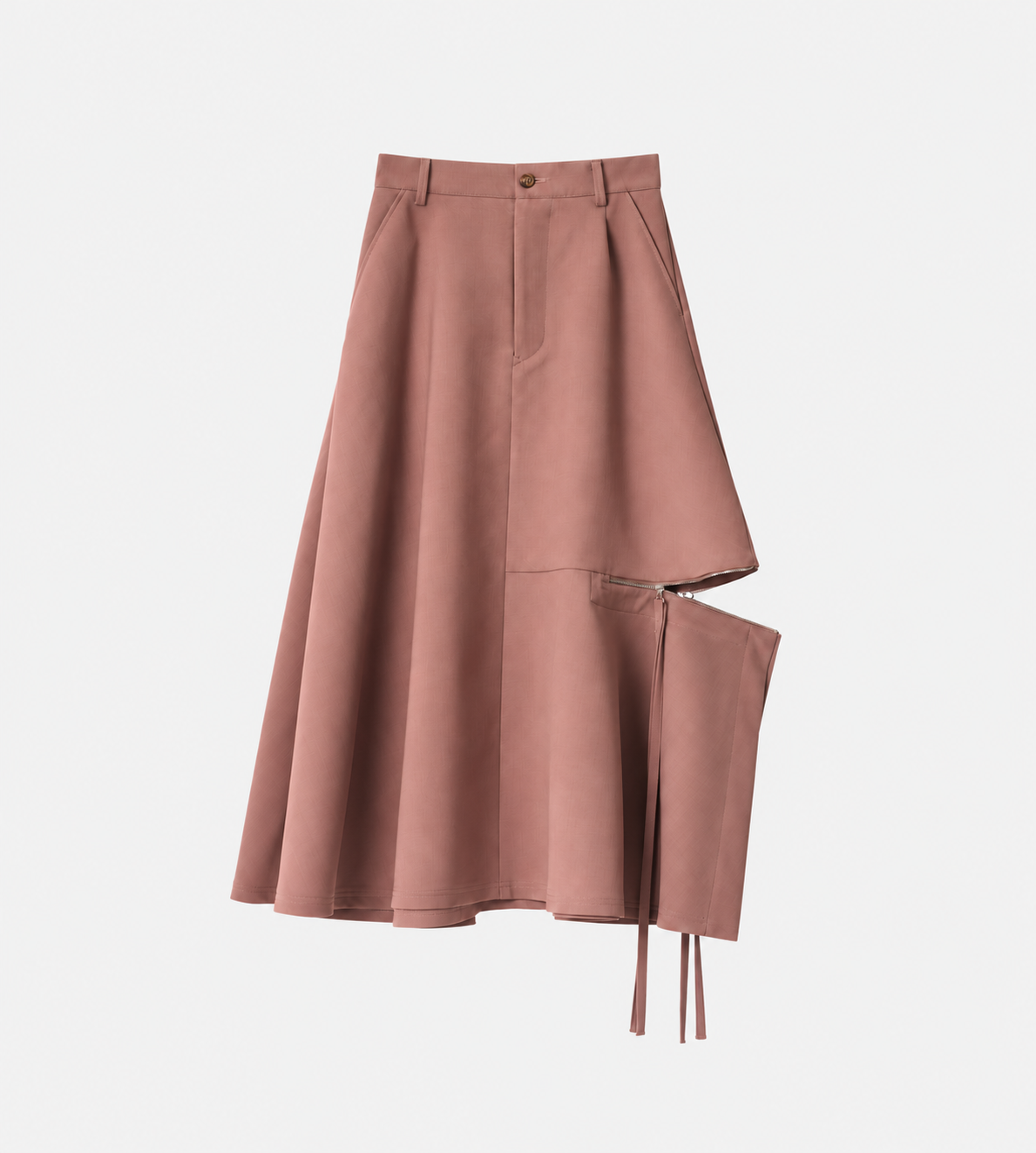 UJOH - Zip Flare Skirt Rosy Brown