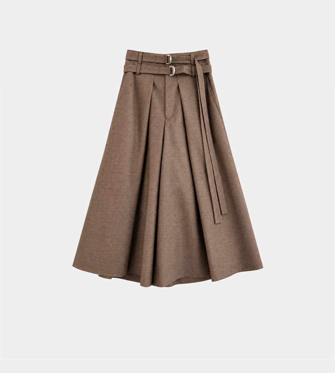 UJOH - W Belt Tuck Pants Brown