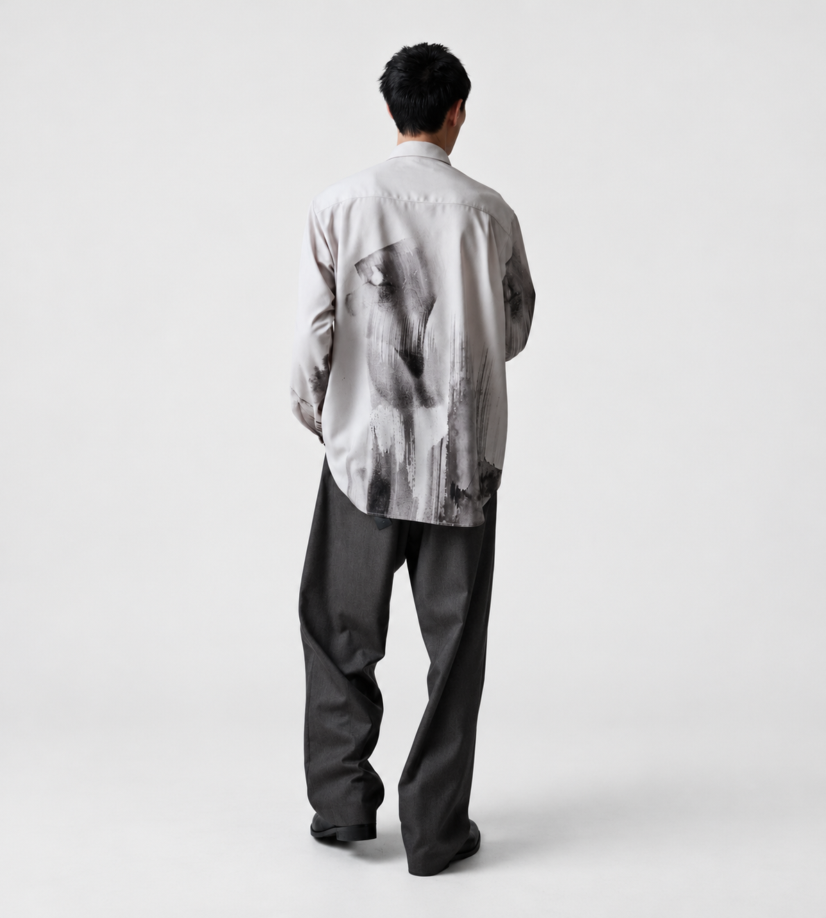 Cross Tuck Pants Charcoal