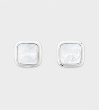 YVMIN - Yvmin X Shushu/Tong Relied Bowknot Square Earring Silver