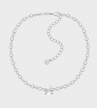 YVMIN - Heart Shaped Pearl Chain Necklace Silver