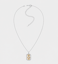 YVMIN - Inlaid Mini Bear Necklace Silver