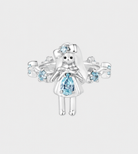 YVMIN - Mini Girl Star Ring Blue