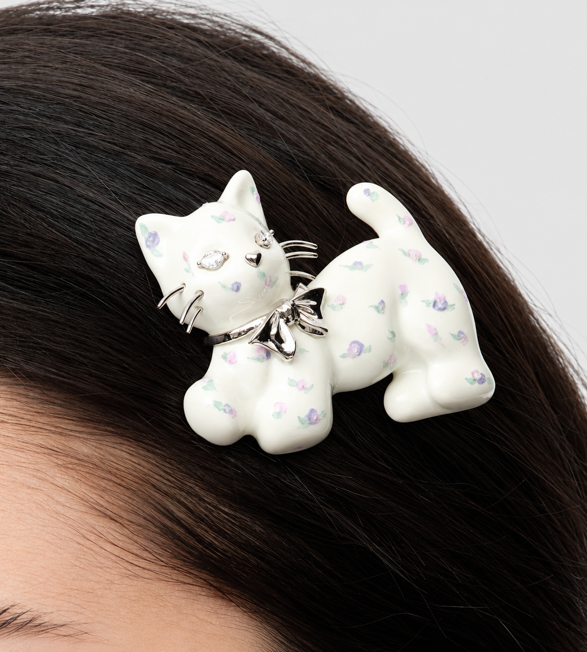 YVMIN - Kitten Hair Clip White