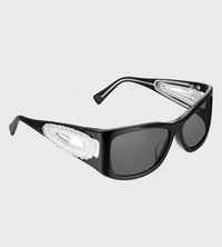 YVMIN - Bowknot Hair Clip Glasses Black