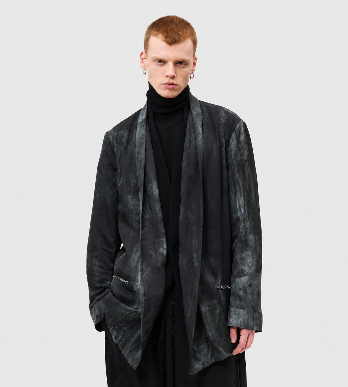 Giovanni Cavagna - Reversible Pompeii Print Blazer Blk/Grey