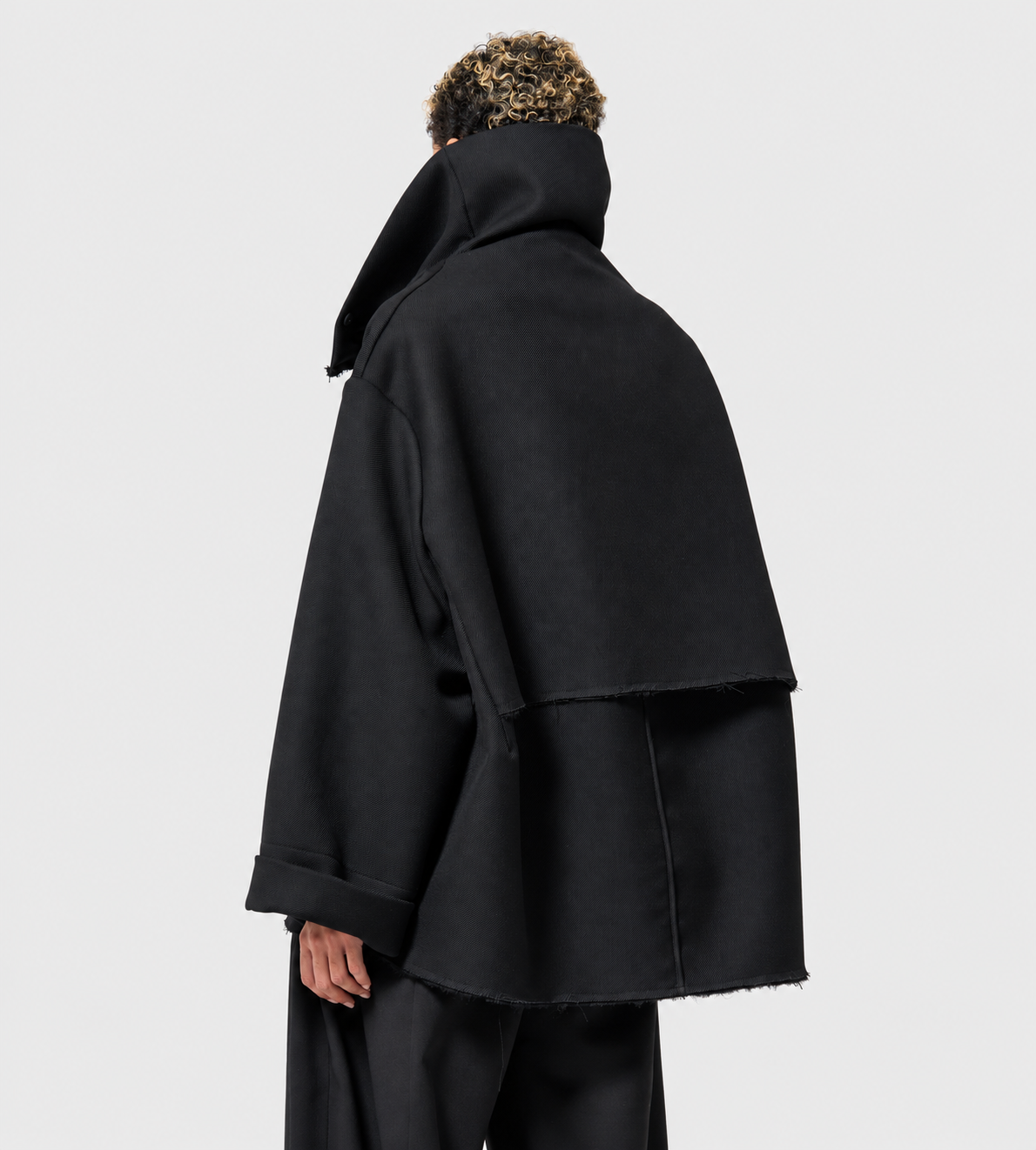 Giovanni Cavagna - Stand-collar Coat Black