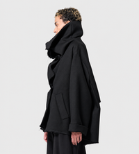 Giovanni Cavagna - Stand-collar Coat Black