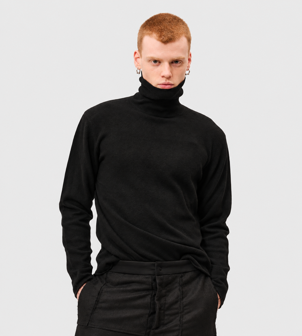 Giovanni Cavagna - Cashmere Turtleneck Top Black