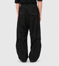 Giovanni Cavagna - Cross-Stitch Back Pocket Trousers Black